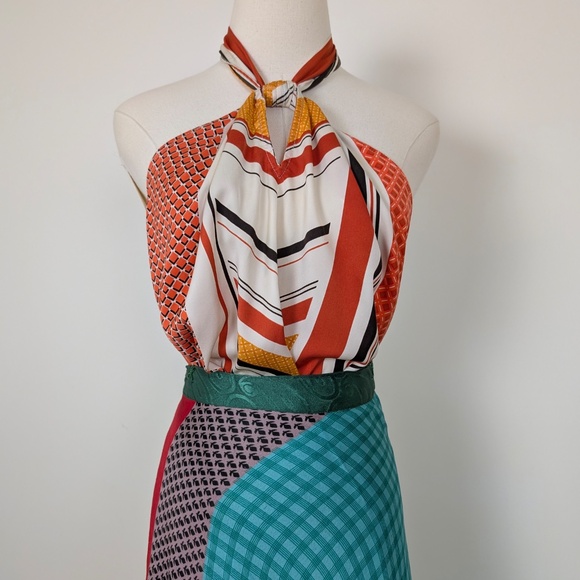 Banana Republic Halter Top Chevron Sleeveless Size Medium - Picture 4 of 10